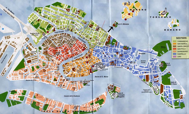 mapa venecia a pie